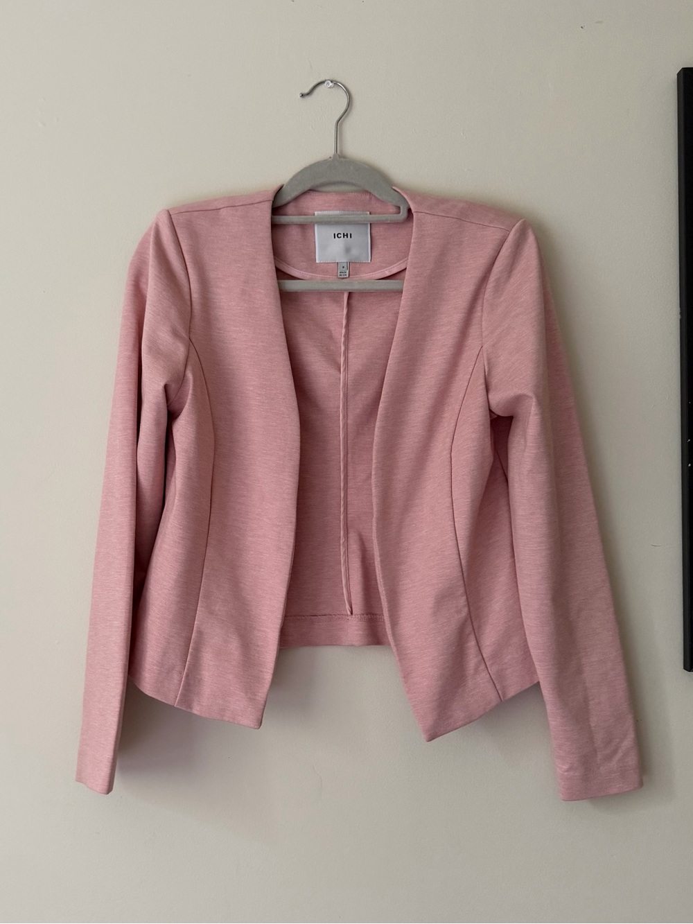 ICHI Pink Open-Front Blazer Jacket